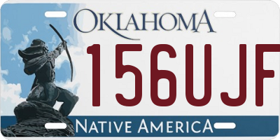 OK license plate 156UJF