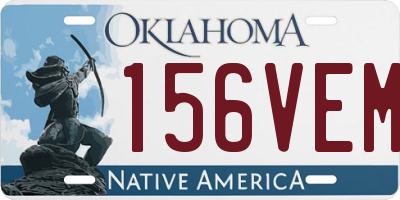 OK license plate 156VEM