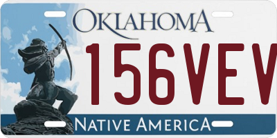 OK license plate 156VEV