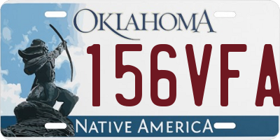 OK license plate 156VFA