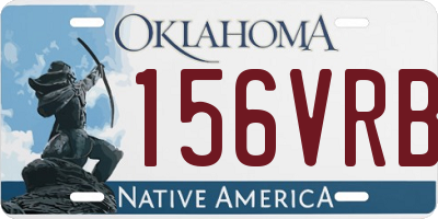 OK license plate 156VRB