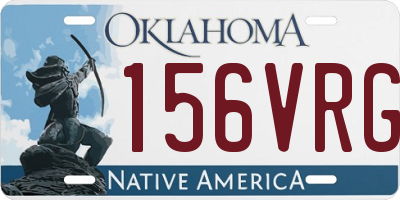 OK license plate 156VRG
