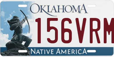OK license plate 156VRM