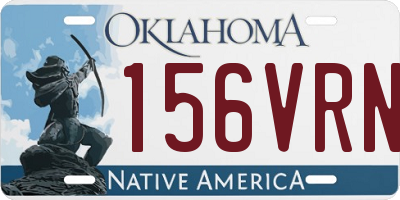 OK license plate 156VRN