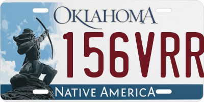 OK license plate 156VRR