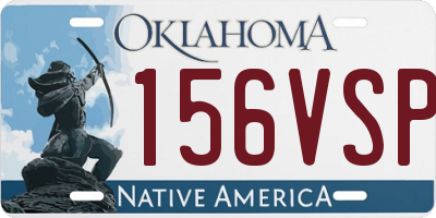 OK license plate 156VSP