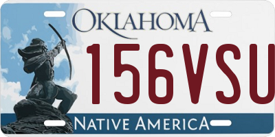 OK license plate 156VSU