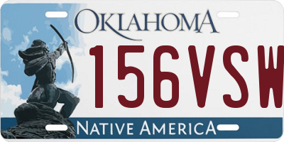OK license plate 156VSW