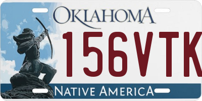 OK license plate 156VTK
