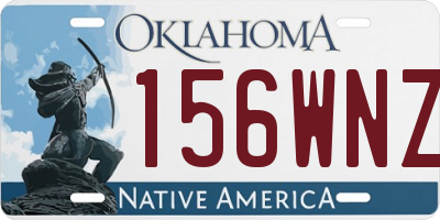 OK license plate 156WNZ