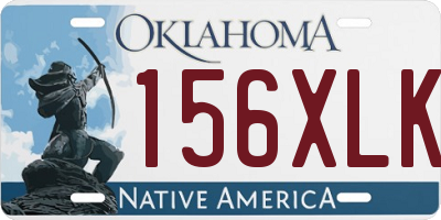 OK license plate 156XLK