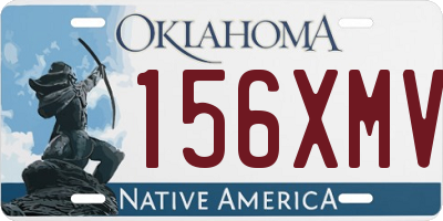 OK license plate 156XMV