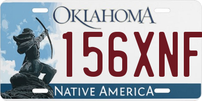 OK license plate 156XNF