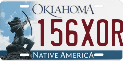 OK license plate 156XOR