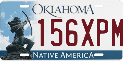OK license plate 156XPM