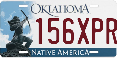 OK license plate 156XPR