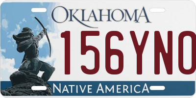 OK license plate 156YNO