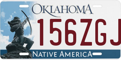 OK license plate 156ZGJ