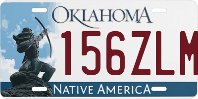 OK license plate 156ZLM