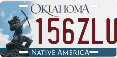 OK license plate 156ZLU