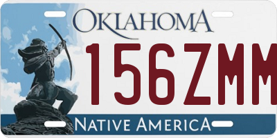 OK license plate 156ZMM