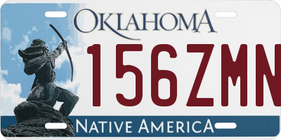 OK license plate 156ZMN