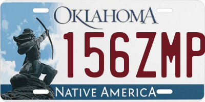 OK license plate 156ZMP