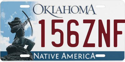 OK license plate 156ZNF