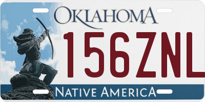 OK license plate 156ZNL