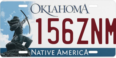 OK license plate 156ZNM