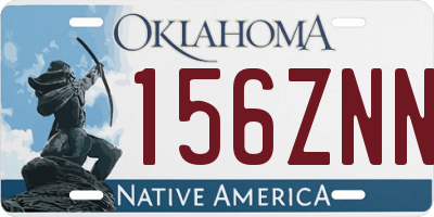 OK license plate 156ZNN