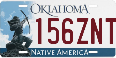 OK license plate 156ZNT