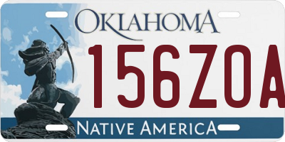 OK license plate 156ZOA