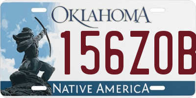 OK license plate 156ZOB