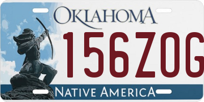 OK license plate 156ZOG