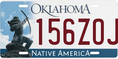 OK license plate 156ZOJ