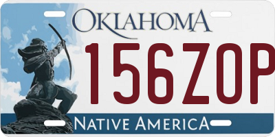 OK license plate 156ZOP