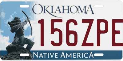 OK license plate 156ZPE