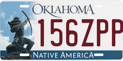 OK license plate 156ZPP