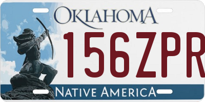 OK license plate 156ZPR