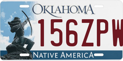 OK license plate 156ZPW