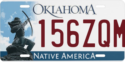 OK license plate 156ZQM