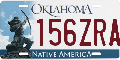 OK license plate 156ZRA