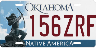 OK license plate 156ZRF