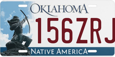 OK license plate 156ZRJ