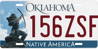 OK license plate 156ZSF