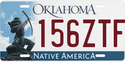 OK license plate 156ZTF
