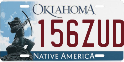 OK license plate 156ZUD