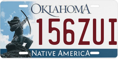 OK license plate 156ZUI