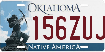 OK license plate 156ZUJ